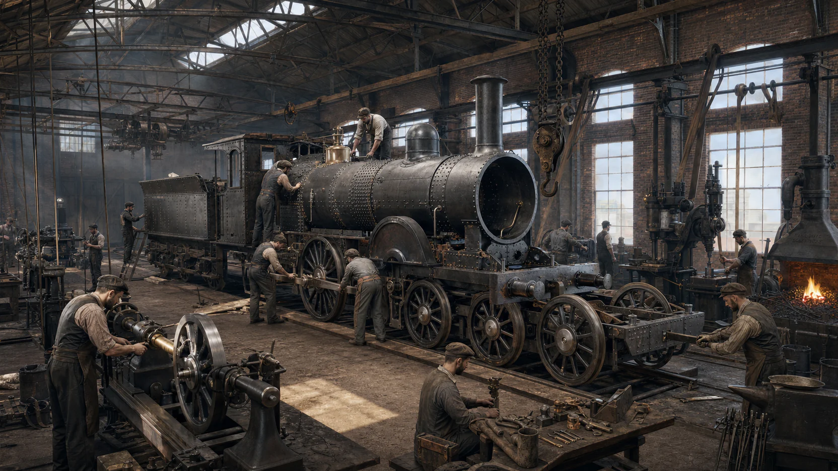 Interpretive reconstruction: Steam locomotive workshop