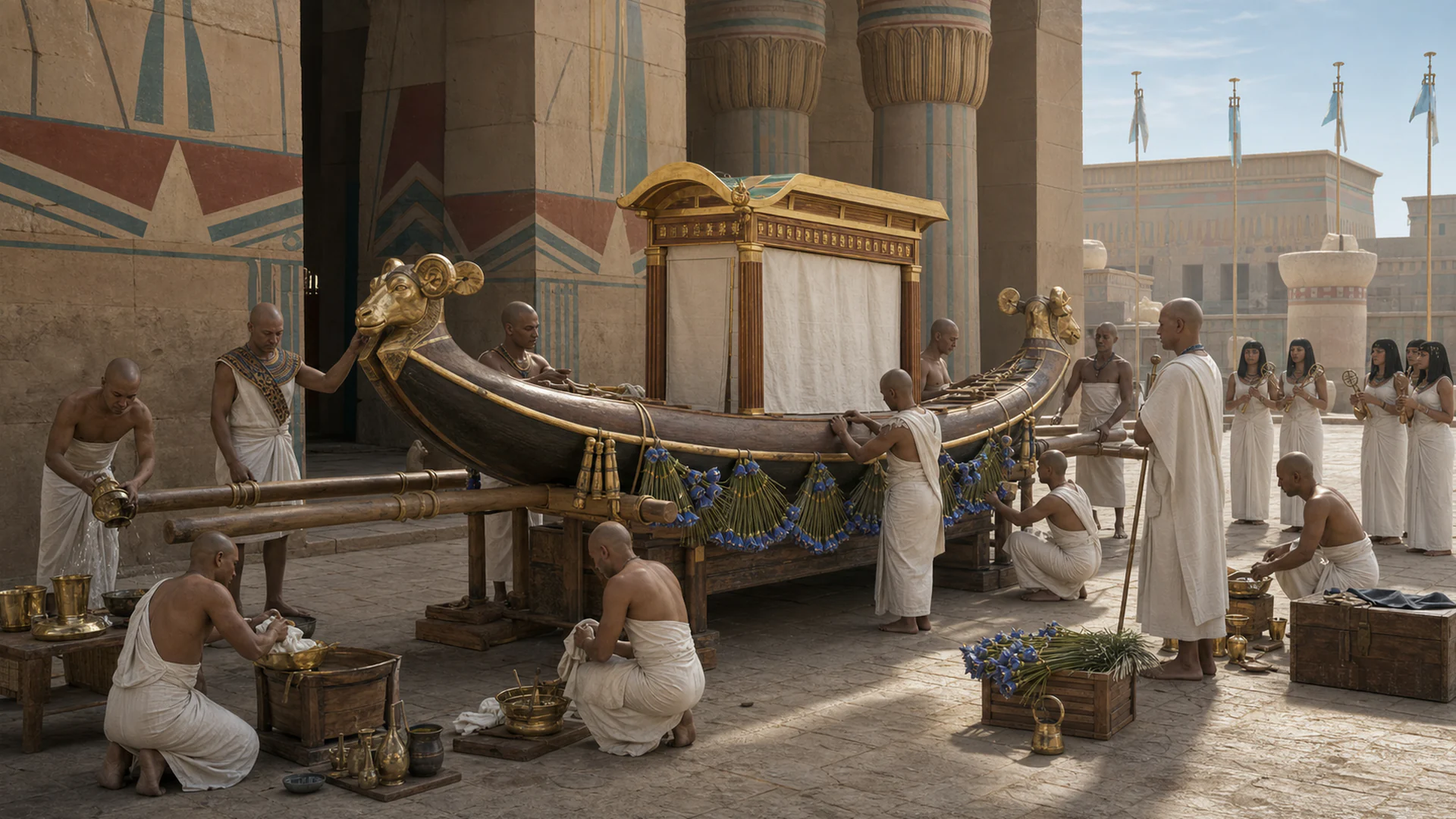 Interpretive reconstruction: Preparing Amun's festival barque