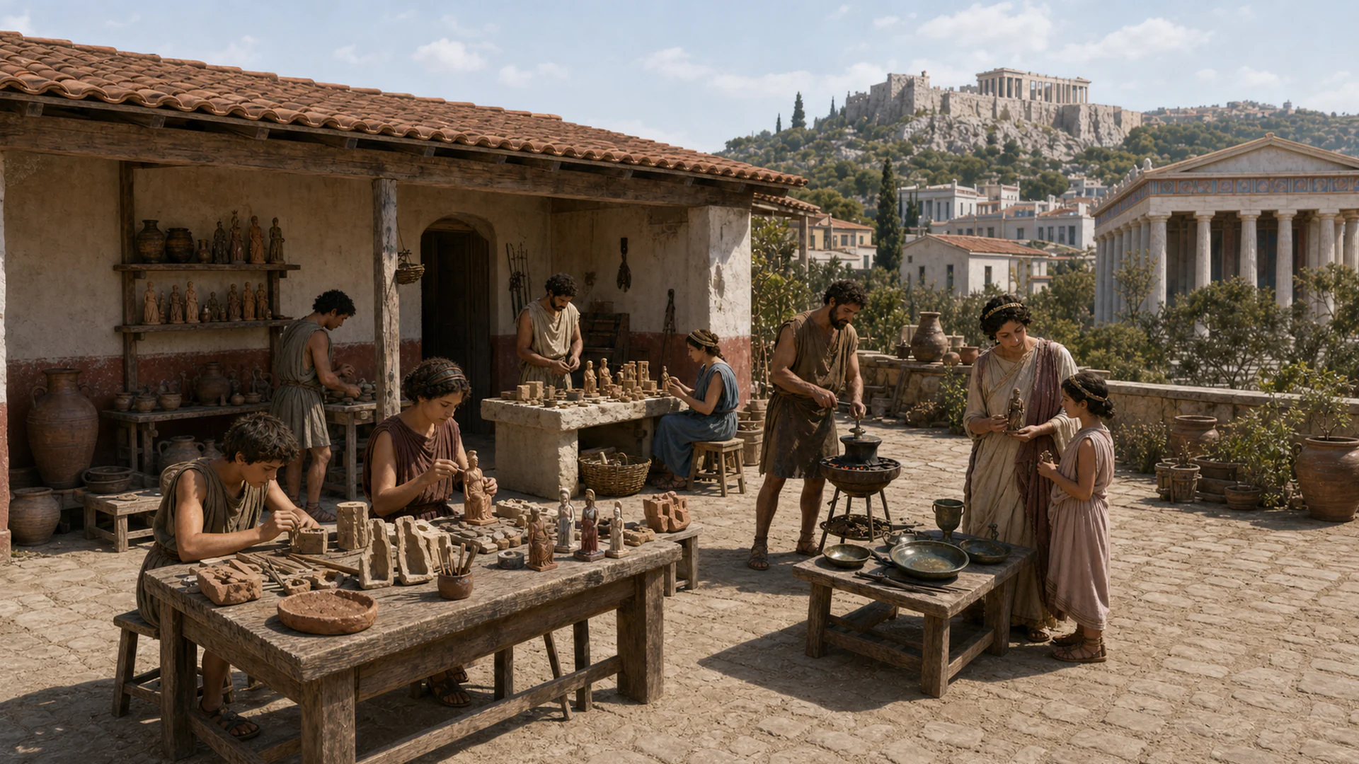 Interpretive reconstruction: Athena votive workshop