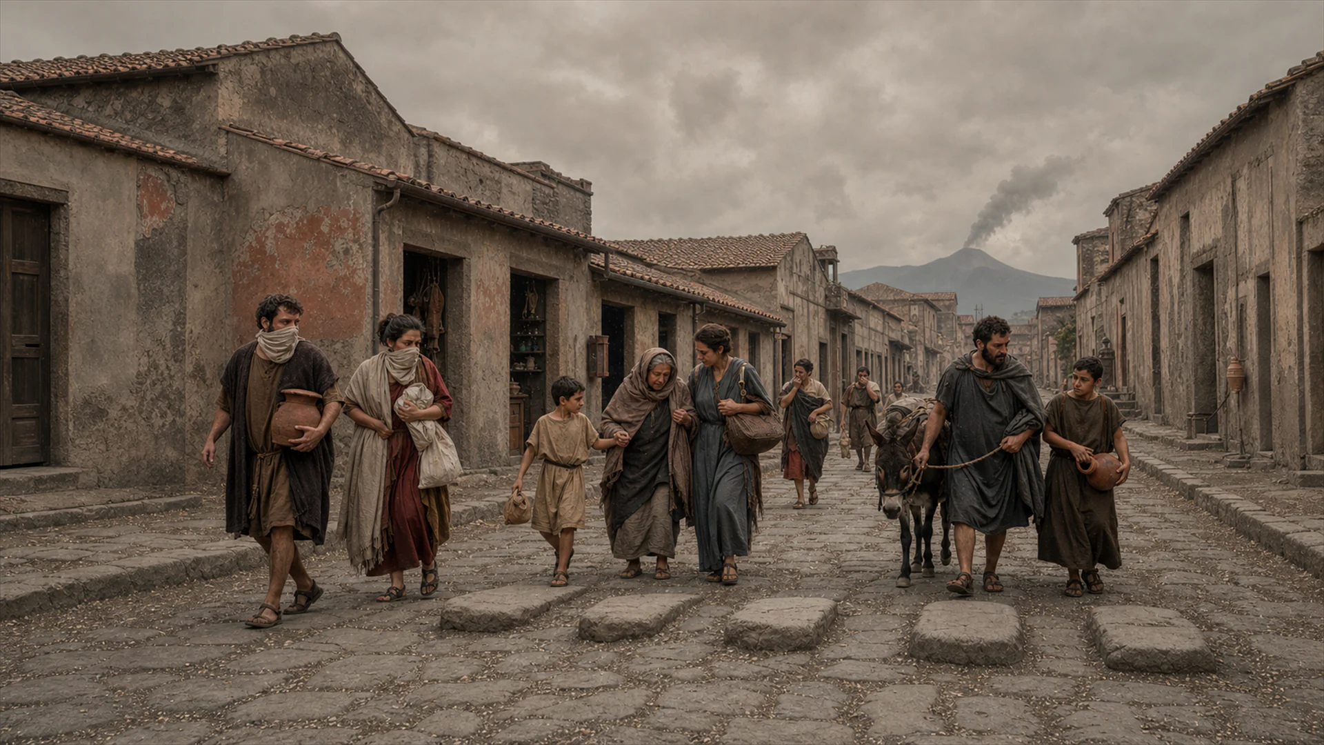 Interpretive reconstruction: Pompeii evacuation